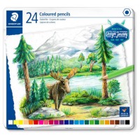 ESTUCHE METÁLICO CON 24 LÁPICES, COLORES SURTIDOS STAEDTLER 146C M24 (Espera 4 dias) en Huesoi